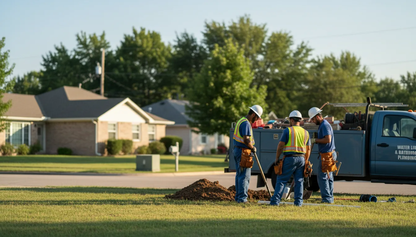 Residential water line and bathroom plumbing service in Rhoadesville, VA